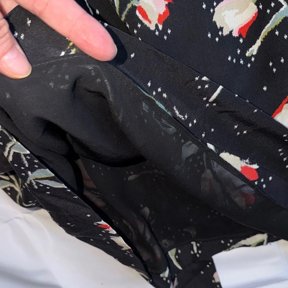 Rebecca Taylor Black Dress with Floral Accents - Picture 9 of 9